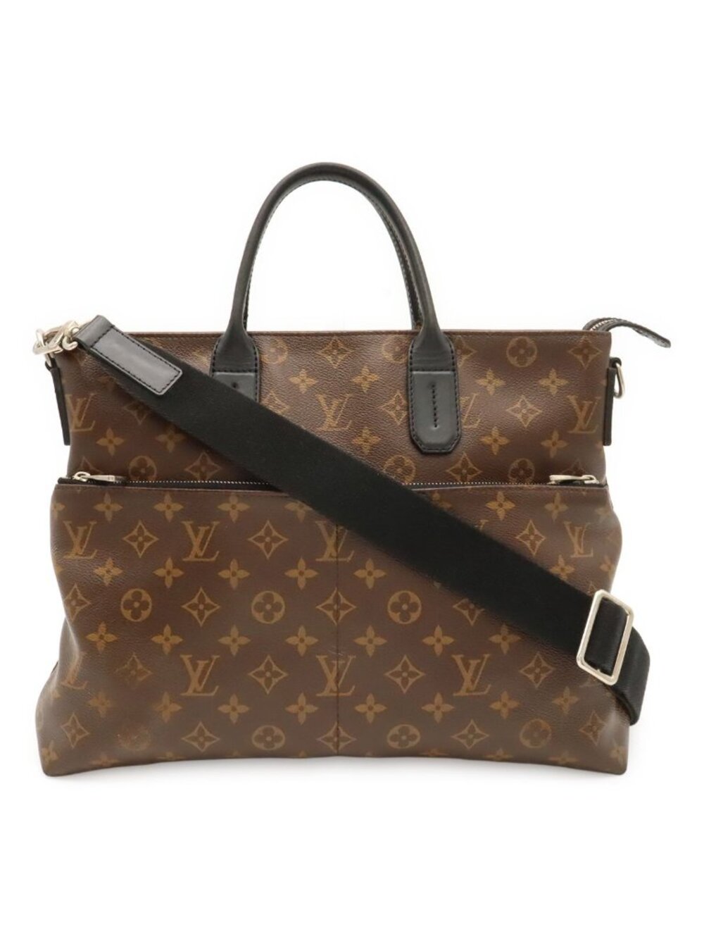 Louis Vuitton Monogram Macassar 7 DW Business Briefcase Document Purse Tote Bag